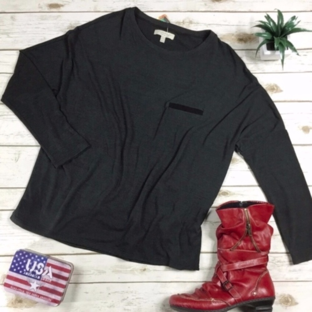 Black Dolman Long Sleeve Top by Zara Trafaluc NWT